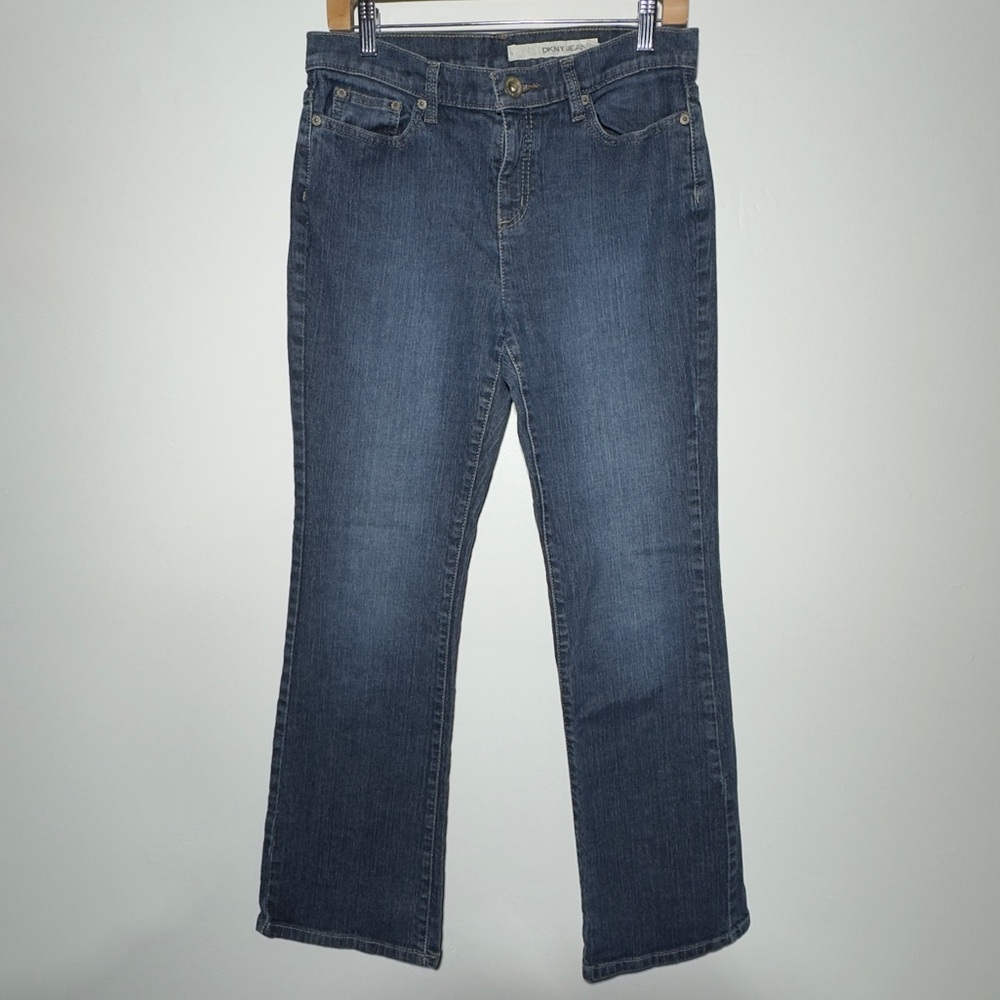 Y2K DKNY Soho blue Jeans Size 10 Womens Boot Cut Med Rise Cotton Western Country